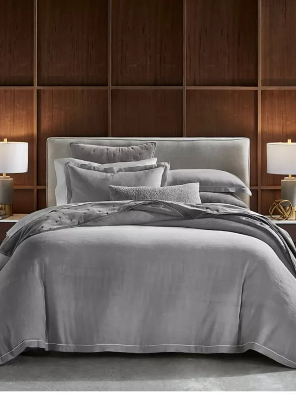 NEW Hotel Collection Linen/Modal Blend 3-Pc. Duvet Cover Set, King